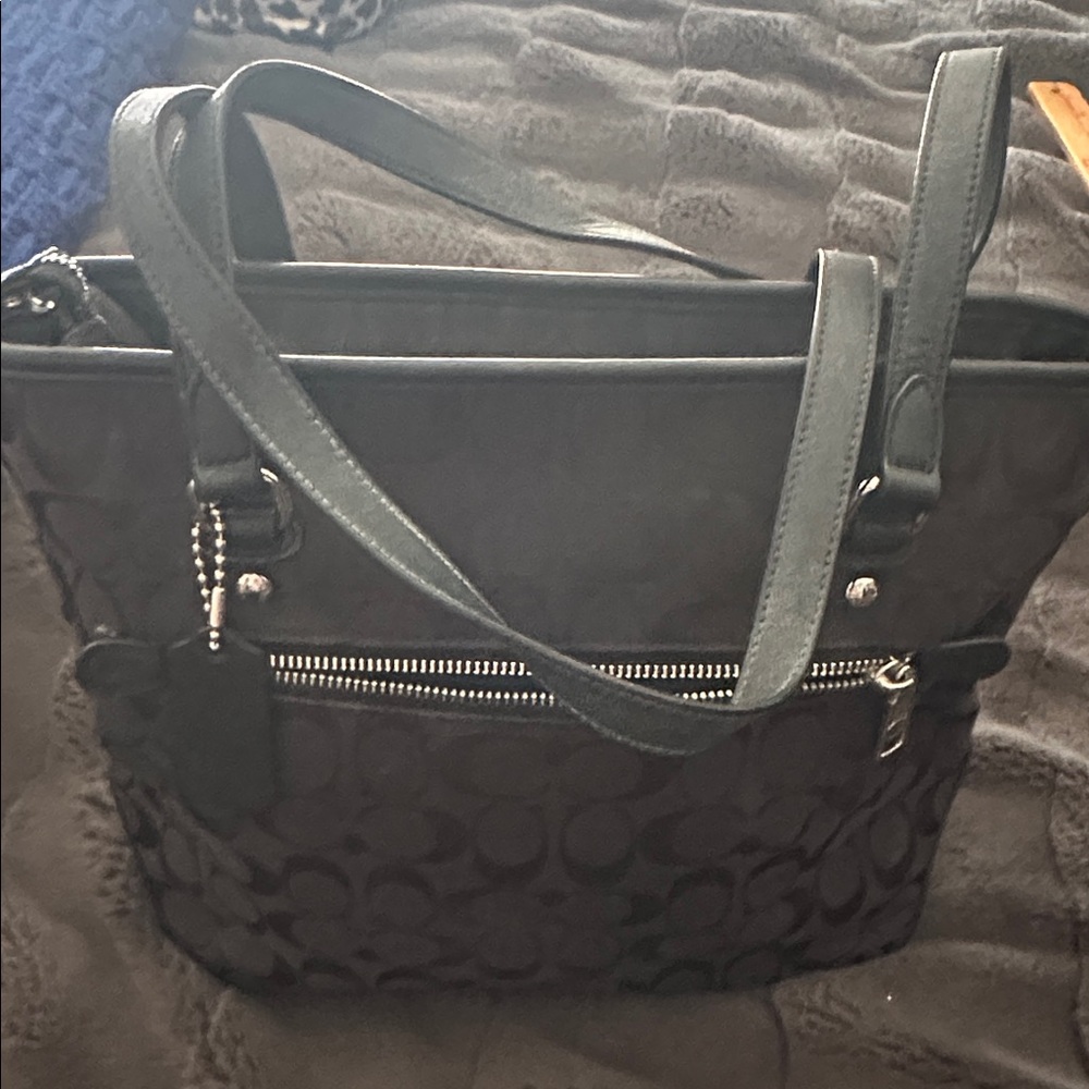 Coach Black Signature Shoulder Bag